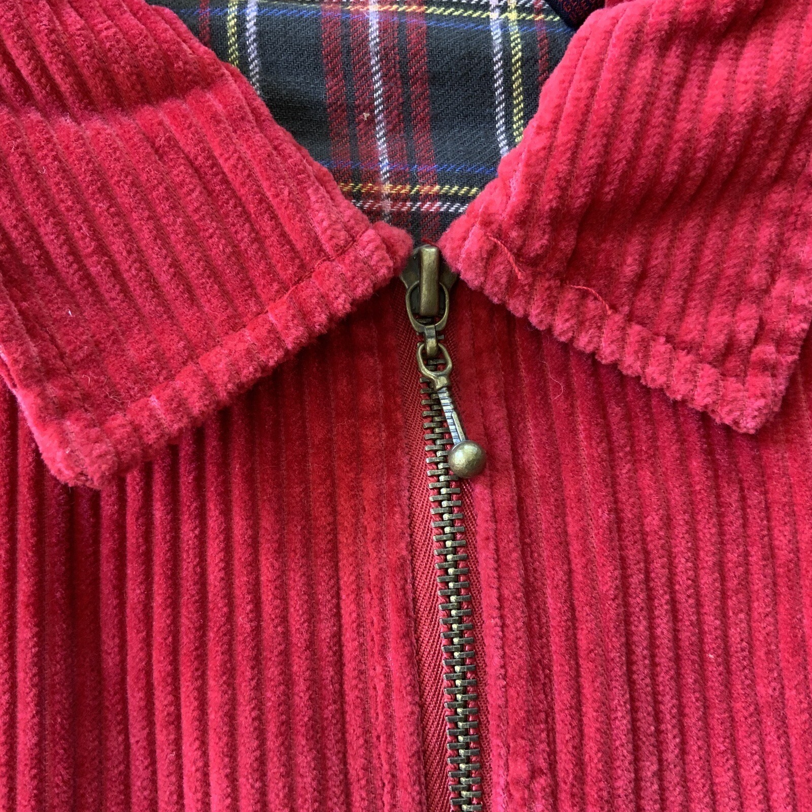 Denim & Co Corduroy Shirt Jacket Chore Shacket Women Plus 1x Red Full Zip — image 3 of 8